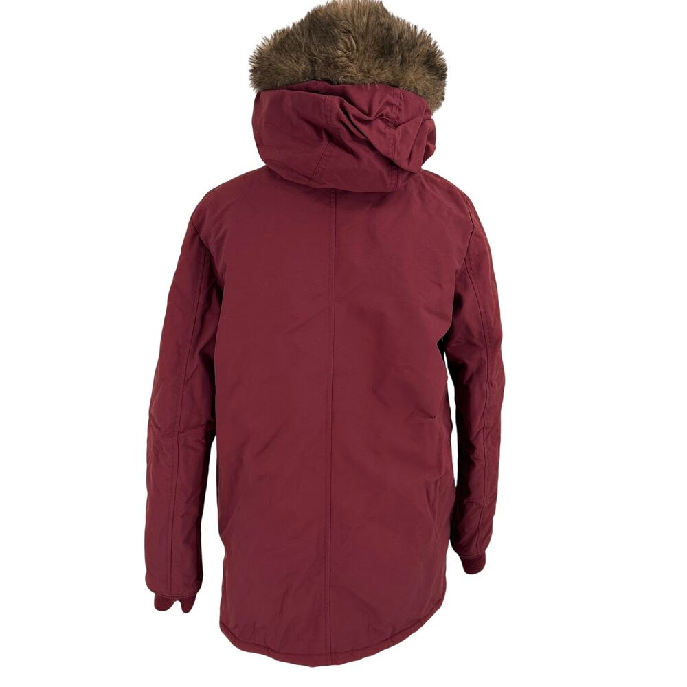 Vans Women's Maroon Zip Up Ski Jacket Fur Lined Hood Size Small - Picture 4 of 8